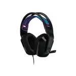AUDÍFONOS DE DIADEMA GAMING DE COLOR NEGRO LOGITECH DE CABLE CON MICRÓFONO PLUG-AND-PLAY G335